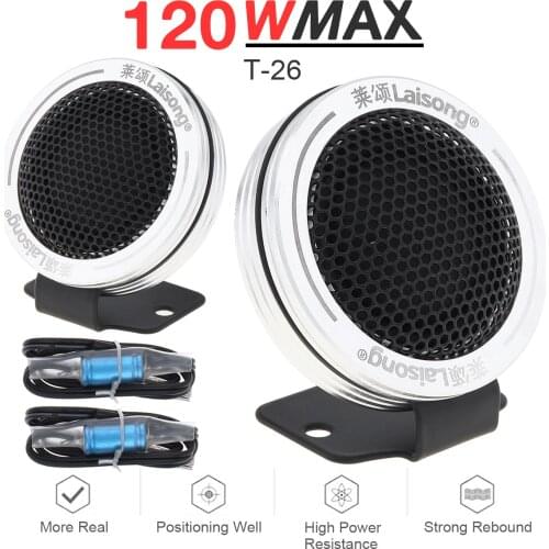 2pcs 12V 150W Car Speaker High Efficiency Mini Dome Tweeter Speakers Loundspeaker Lound speaker for Car Audio Sound Systems