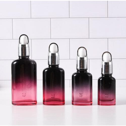 Dropper Bottle 10ml-50ml Colorful Glass Gradient Empty Cosmetic Containers Refillable Bottles Perfume Essential Oil Bottle