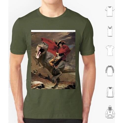 Napoleon On T.rex T Shirt DIY Big Size 100% Cotton Napoleon Fun History Dinosaur T Rex Bonaparte Geek Nerd Once Upon A Time