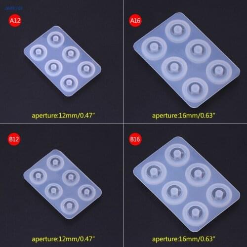 JAVRICK Silicone Mold Beads Round Rhombus DIY For Jewelry Ring Crafts Decorative Epoxy Resin