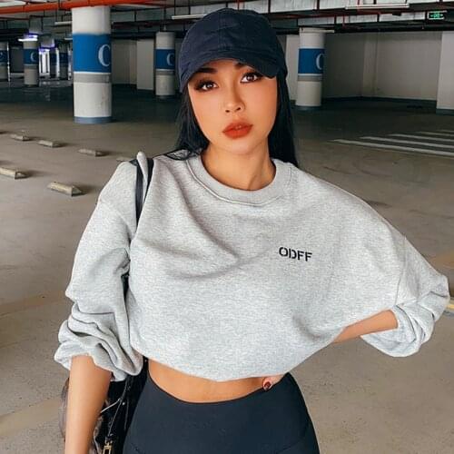 Ins Popular Spring Style Loose Drawstring Crop Top Running Sweater Female Long Sleeve Fitness Sport T-shirt Gym Workout Clothing