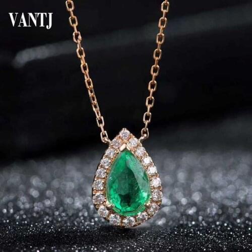 100% Natural Emerald Pendant Sterling Real 14k Gold Au585 Necklace Fine Jewelry For Women Lady Party Wedding Gift Box