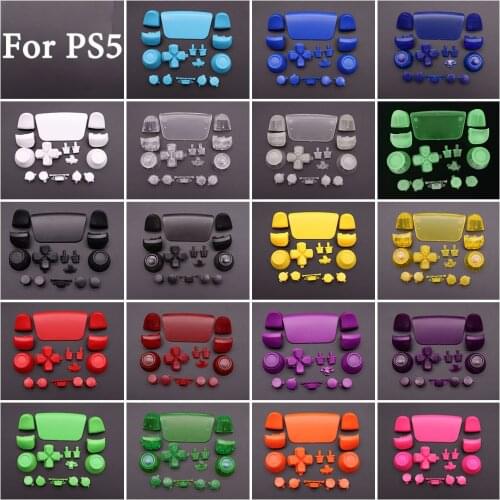 L1 R1 L2 R2 Button D-pad Share Buttons Kit Joystick Caps Replacement For PlayStation Dualshock 5 PS5 Controller Gamepad