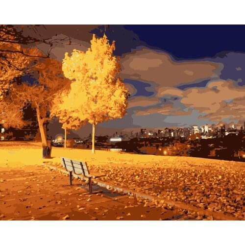 MaHuaf-j154 Autumn In New York DIY painting by numbers on canvas for home decor