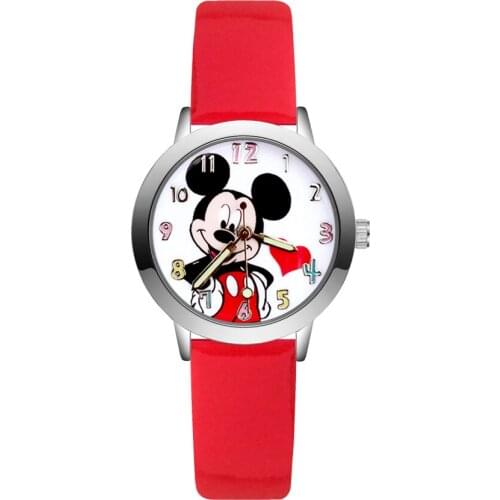 Fashion Cartoon Cute Style Children Watches Kids Student Girls Quartz Leather Wrist Watch JA06
