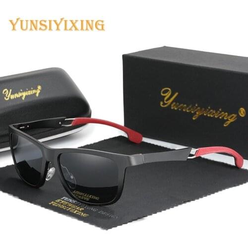 YUNSIYIXING Aluminum Mens Polarized Lens Sunglasses Classic Brand Sun Glasses Design Temples Driver Eyewear For Men/Women 6524