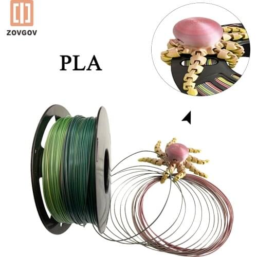 PLA ZOVGOV Filament 1.75mm Rainbow 1KG With Spool China Warehouse 3D Plastic Printing Material
