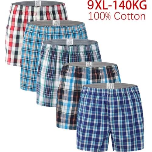 5 pcs Mens Underwear Boxers Shorts Casual Cotton Sleep Underpants Quality Plaid Loose Comfortable Homewear Striped Arrow Panties