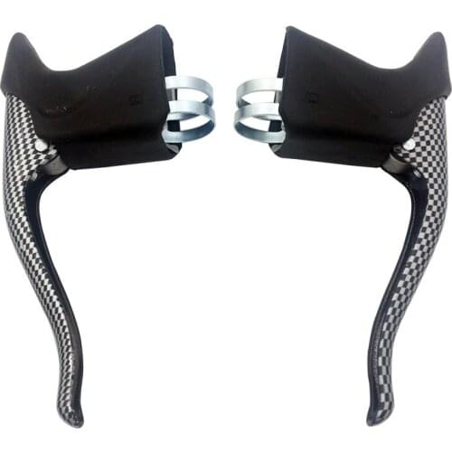 Bicycle Brake Lever 22.2-23.8mm Racer Road Bike Quick Release Mechanism with Rubber Hood Aluminum Alloyfor Handlebar Bike parts