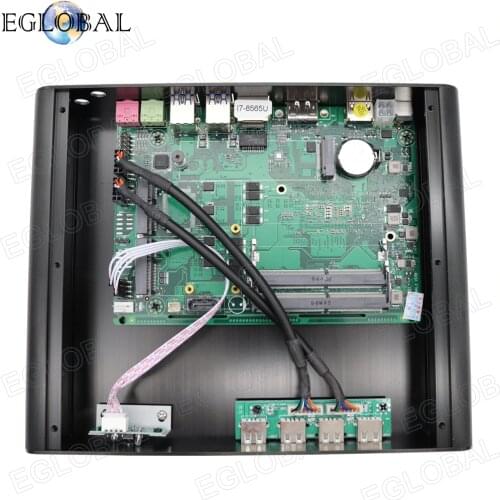 Eglobal Cheapest 10th GEN New Fanless Mini Intel i7 10710U 10510U Desktop PC Windows 10 2*DDR4 NVME 4K HTPC Nettop HDMI DP