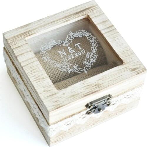 Wedding Ring Box,Personalized Wooden Wedding Ring Box,Rustic Wedding Ring Bearer Box,Wedding Ring Holder