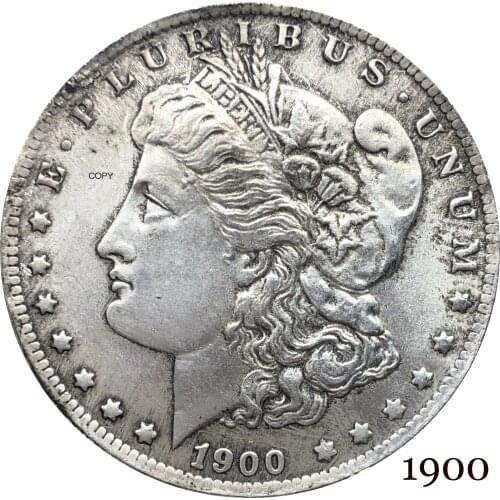 United States Of America 1900 Morgan One Dollar US Coin Liberty Cupronickel Silver Plated In God We Trust Copy Coin