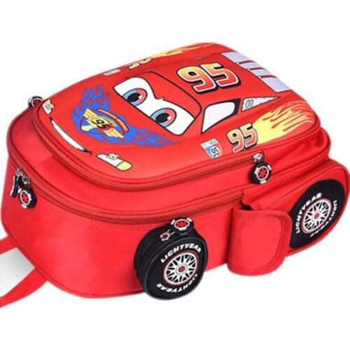 Disney car cartoon bag boys girls primary school 3-12 years old kindergarten cartoon backpack