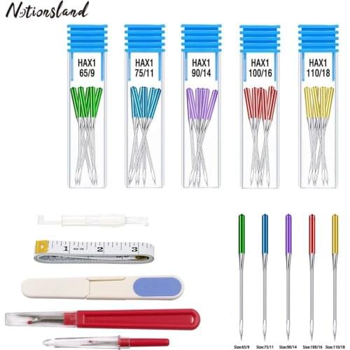 10pcs/set Universal Point Anti-Jumping Machine Needles Thread Scissors &Thread Cutter 60 Inch Soft Measure Tape Sewing Tool Sets