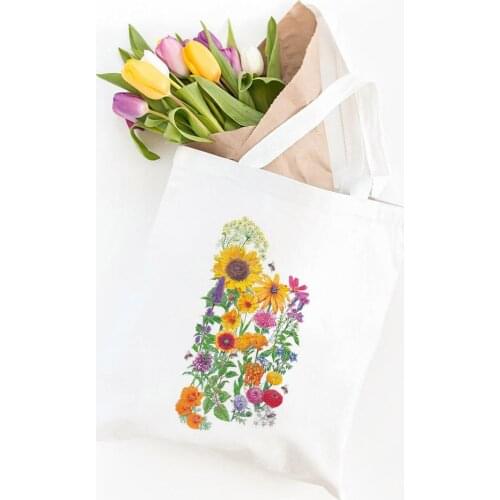 Large Capacity Canvas Tote Shopping Bags Women Handbags Printing Eco Bag Fshion Beautiful Shopper Shoulder Bags