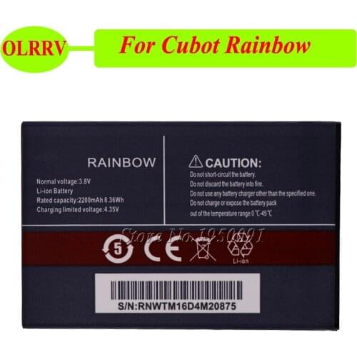 2200nAh For Cubot Rainbow Battery High Quality Mobile Phone Replacement Backup Battera For Cubot Rainbow