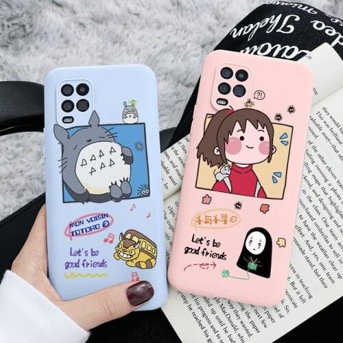 Japan Anime Totoro Spirited Away Funda For Xiaomi Poco F3 X3 NFC Redmi Mi Note 10 S 10T 11 9 9S SE 8 8T 7 6 5 Lite Pro Max Cases