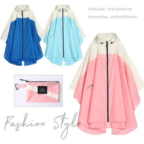 1 Pc Stylish Multicolor Hooded Women Ultra-thin Raincoat Outdoor Long Poncho Waterproof Rain Coat Rainwear Poncho Suit