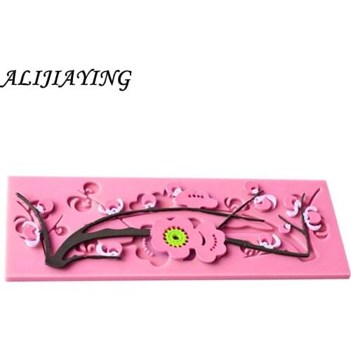 1Pcs Plum Blossom Stencil Lace Cake DIY Cake Decorating Tools for Painting Fondant Mold Silicone Mold Sugarcraft D0558