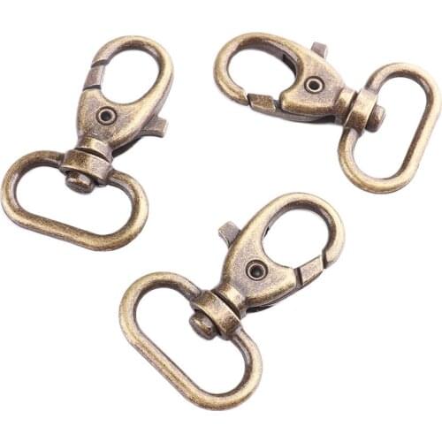 10PCS Swivel Snap Trigger Loster Hook 20mm(3/4inch) for Key Chain Ring Lanyard Backpack DIY Leather Craft Outdoor Travel Kits