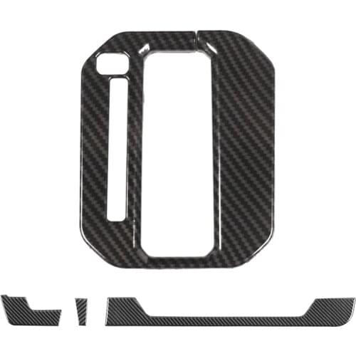 2 Set Car Accessories: 1 Set Center Console Decoration Cover Trim & 1 Pcs Gear Shift Panel Cover Trim Sticker