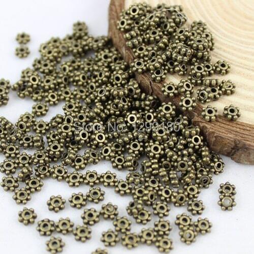 500pcs/lot Spacer Metal Beads Antique Silver/Bronze Tone DIY-Accessory (K00163)