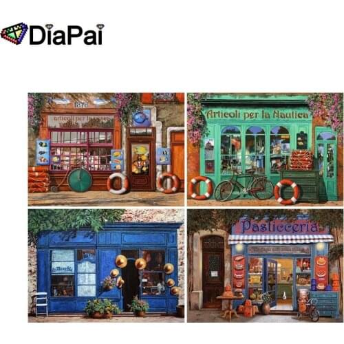 DIAPAI 5D DIY Diamond Painting 100% Full Square/Round Drill "Kids shop scenery" 3D Embroidery Cross Stitch Home Decor
