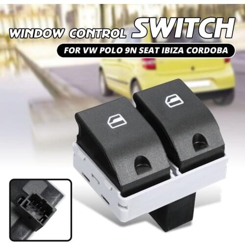 Car Electric Window Control Switch 6Q0 959 858 For VW /Polo 9N /Seat /Ibiza /Cordoba 2002-2009