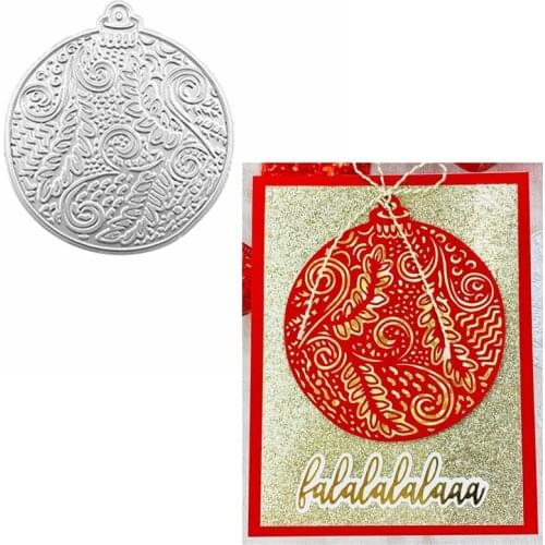 Brilliant Xmas Ball Hot Foil Plate+Die Cuts for DIY Scrapbooking Embossing Crafts Cards Decoration New 2019