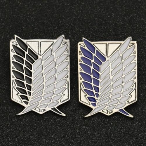 Attack On Titan Brooch Pin Wings of Liberty Freedom Scout Regiment Legion Survey Recon Corp Eren Badge Anime Jewelry Wholesale