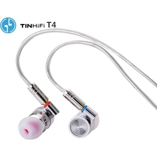 TINHIFI T4 HIFI Metal Earphone 10mm CNT Dynamic Driver HIFI Bass Earphone headset MMCX Cable TIN P1 T2 PRO T3 S7 F3 BA5 V90