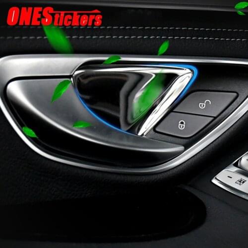 For Mercedes Benz C Class W205 E Class W213 GLC X253 Coupe Stainless Steel Car Accessories Inner Door Handle Bowl Trim Cover NEW
