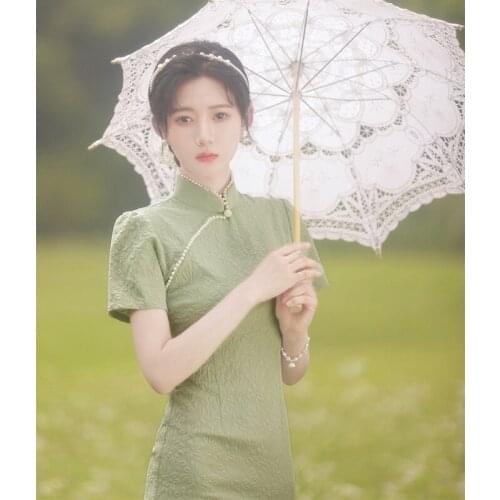 2 Color Elegant Chinese Qipao Clothing Modern Cheongsam Dress Black Harajuku Blouse Sexy Chinese Traditional Dress Elegant Robe