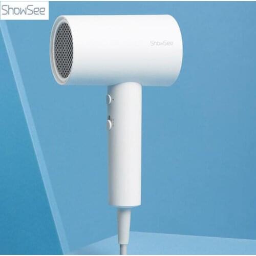 Showsee A1-W AnION Hair Dryer Negative ION 1800W Hair Care Professinal Quick Dry Portable Hairdryer Diffuser For home School