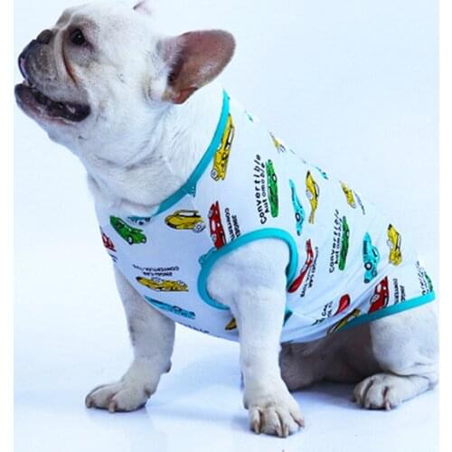 Cotton Dog Vest Summer Dog Clothing Shirt Puppy Yorkshire Pomeranian Poodle Schnauzer Pug French Bulldog Clothes Dropshipping