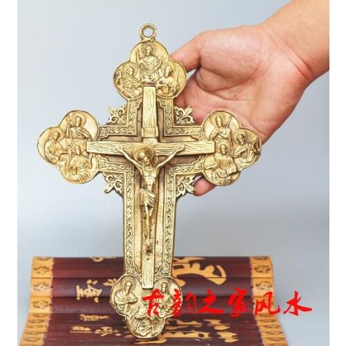 Christian Catholicism Keepsake Jesus Christ On Cross the crucifixion Christ on cross Religious Figurine copper statue