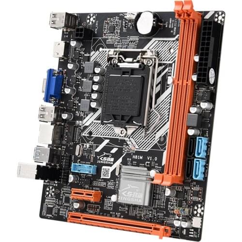 JINGSHA H81M Desktop M-ATX Motherboard with DDR3*2 SATA3.0 VGA HDMI-compatible Interface PCI-e 8X 1X for LGA 1150 CPU Processor