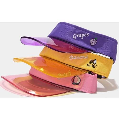 Fashion Sun Caps Women Embroidery Sun Visor Hat Sports Running Beach Hat Outdoor Sports Hat Adjustable Sport Headband 2021