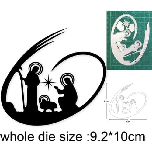Jesus Nativity Scenes Metal Cutting Dies for DIY Scrapbooking dies Paper Card Making Decor Craft Embossing Die Cut Stencils dies