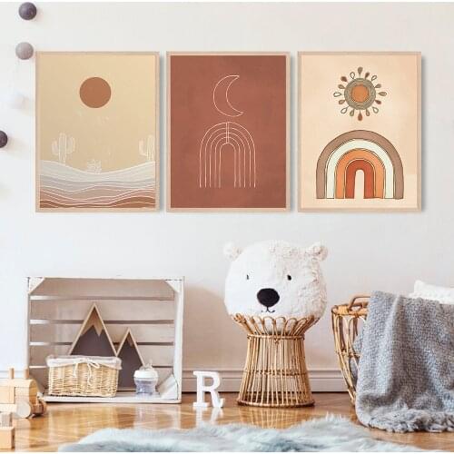 Kids Abstract bundle Room Wall Art Vintage Wall Painting Set of 3 Prints Nursery Abstract Painting No Frame Pictures