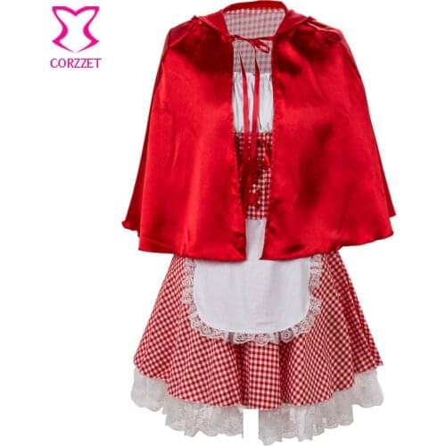 Role Play Outfits Sexy Adult Little Red Riding Hood Costume Carnival Fancy Dress Plus Size Halloween Costumes For Women S-6XL
