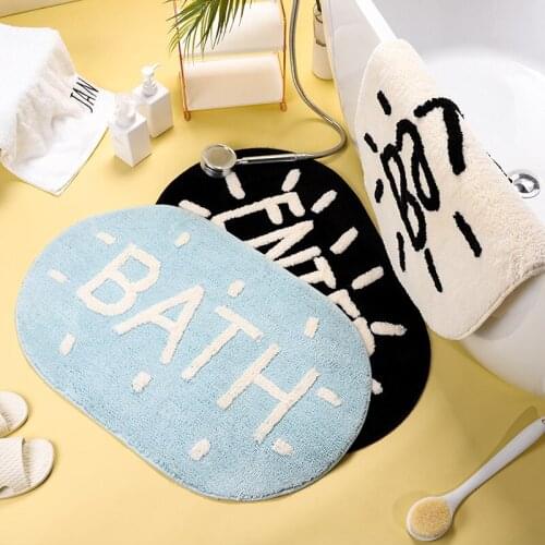 Letter Design Non- Slip Foot Mat Hallway Porch Area Rug for Home Livingroom Door Mats Suck Water Bath Carpet MJ714