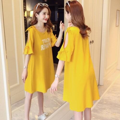 Maternity Dresses Solid Clothes For Pregnant Women O-neck Pregnancy Clothing Summer Loose Tops 2018 New Vestidos