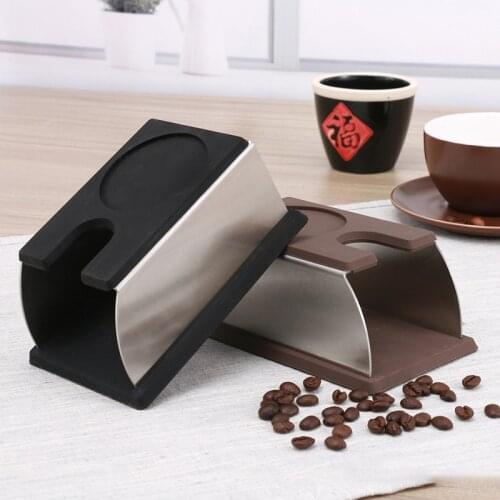 Coffee Temper Stand, Sturdy Stainless Steel Tamping Stand for Coffee Machine and Coffee Tamper Storage Base with Silicone Mat