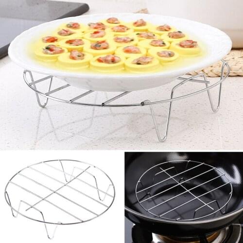 Cooking Steaming Rack Stainless Steel Cooking Steaming Vegetables and Rice Racks for Kitchen Tools Air Fryer Accessories 2021