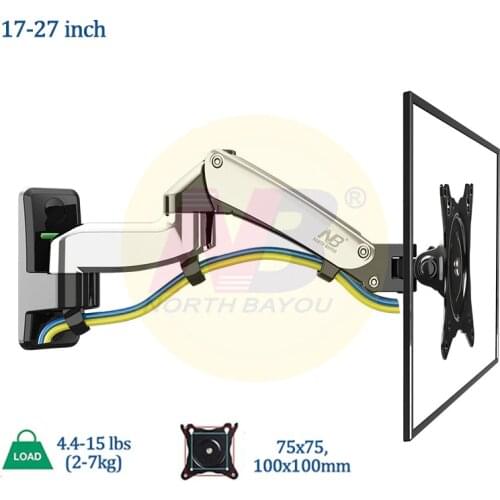 NB F150 Swivel 17-27inch Monitor Arm Mount Gas-strut Desktop Monitor Table Stand 360 Rotate Monitor Desk Holder Bracket