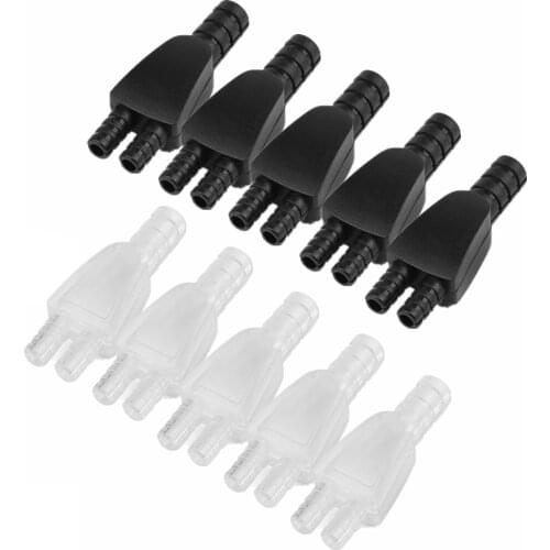 10pcs 3.8mm To 2.2mm Earphone Y Splitter Strong ABS Plastic Pipe Headphone Plug Accessories Jack Audio Headset Cable DIY Adapter