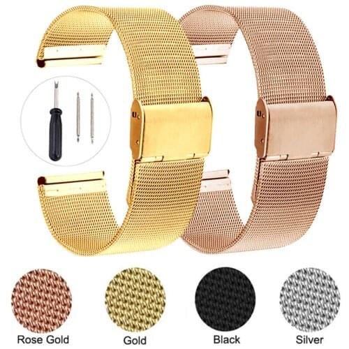 Milanese Stainless Steel Strap For Huami Amazfit GTR 2 47mm 42mm Bracelet Band Amazfit Stratos 3 GTS Bip S 20mm 22mm Watchbands