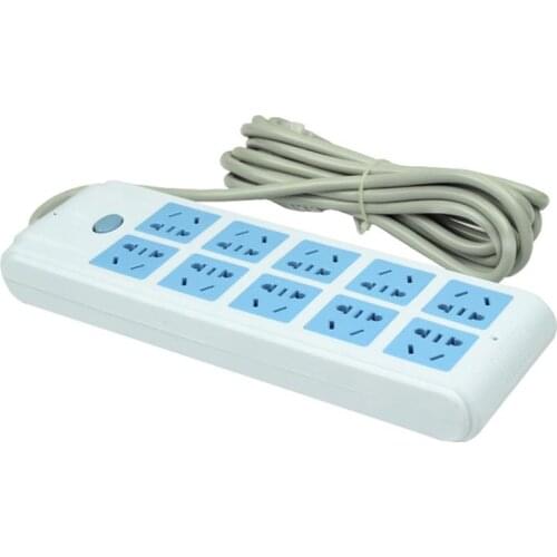 Power Strip Socket 250V 10A 3M/5M Extension Cord Socket 10 Power Sockets Power Strip Plug Electrical Power Adapter