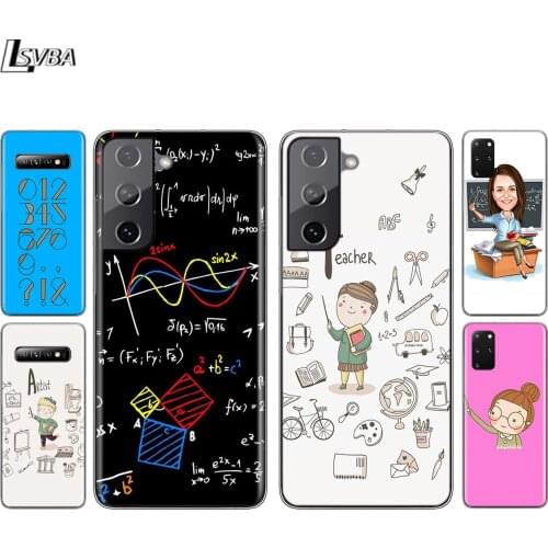 Cute Profession Teacher Silicone Cover For Samsung Galaxy S21 S20 FE Ultra S10 S10E Lite S9 S8 S7 Plus Phone Case